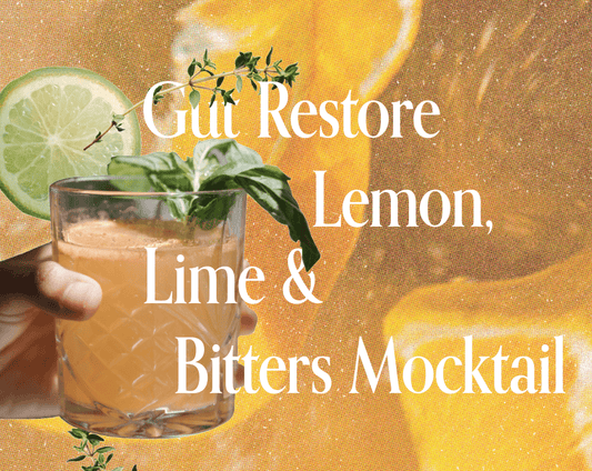 Gut Restore Lemon, Lime & Bitters Mocktail - Roogenic