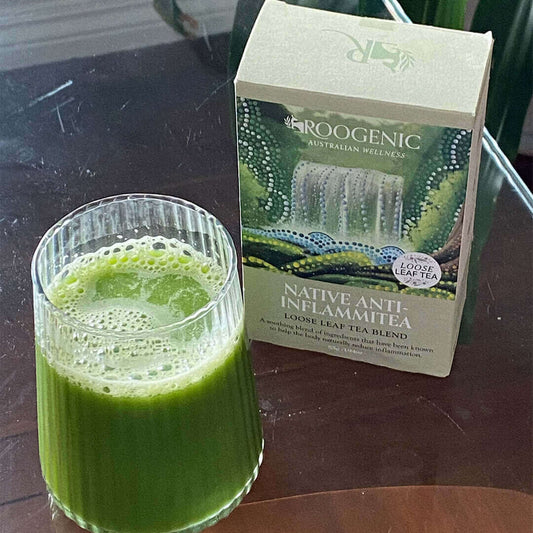 Revitalise Your Day with Roogenic's Anti Inflammation Tea Green Juice - Roogenic