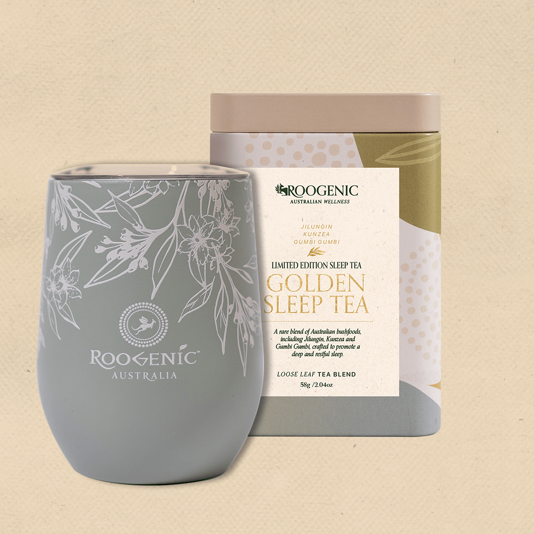 Golden Sleep Tea & Tea Tumbler Roogenic