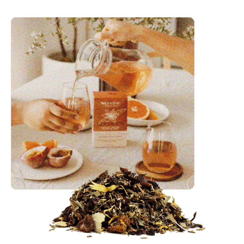 Collagen Loose Leaf Tea and Jug Pouring