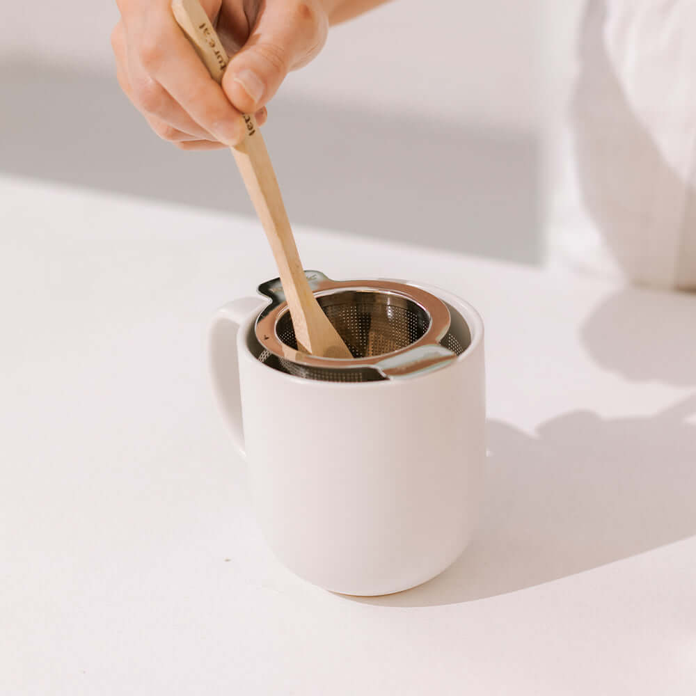 Stainless Steel Cup Infuser with Bamboo Lid – Australian Tea and Wellness – Roogenic