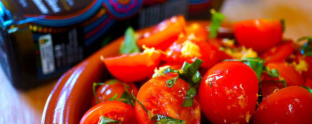 Marinated Tomatoes with Roogenic Olive Oil - Roogenic