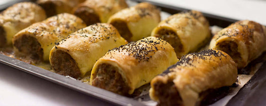 Pepperberry & Native Thyme Sausage Rolls - Roogenic