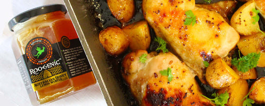 Lemon Myrtle Honey Chicken & Potatoes - Roogenic