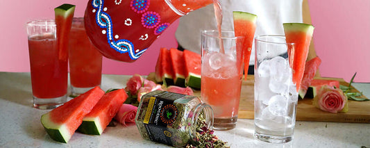 Watermelon & Rose Iced Tea with Lemon Myrtle - Roogenic