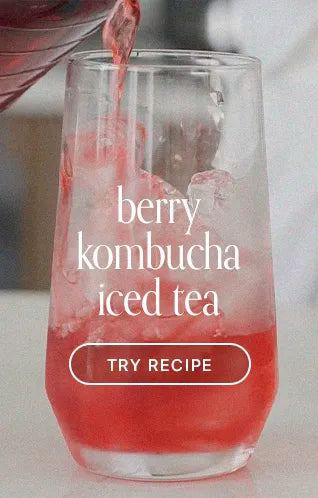 berry kombucha iced tea - gut recipe