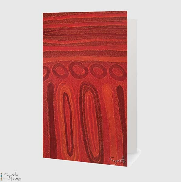 Saretta Greeting Cards Gifts Roogenic Red Ochre Greeting Card  