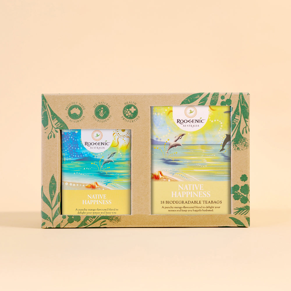 Tea Bag & Tea Tin Gift Boxes  Roogenic Native Happiness Tea & Tin  